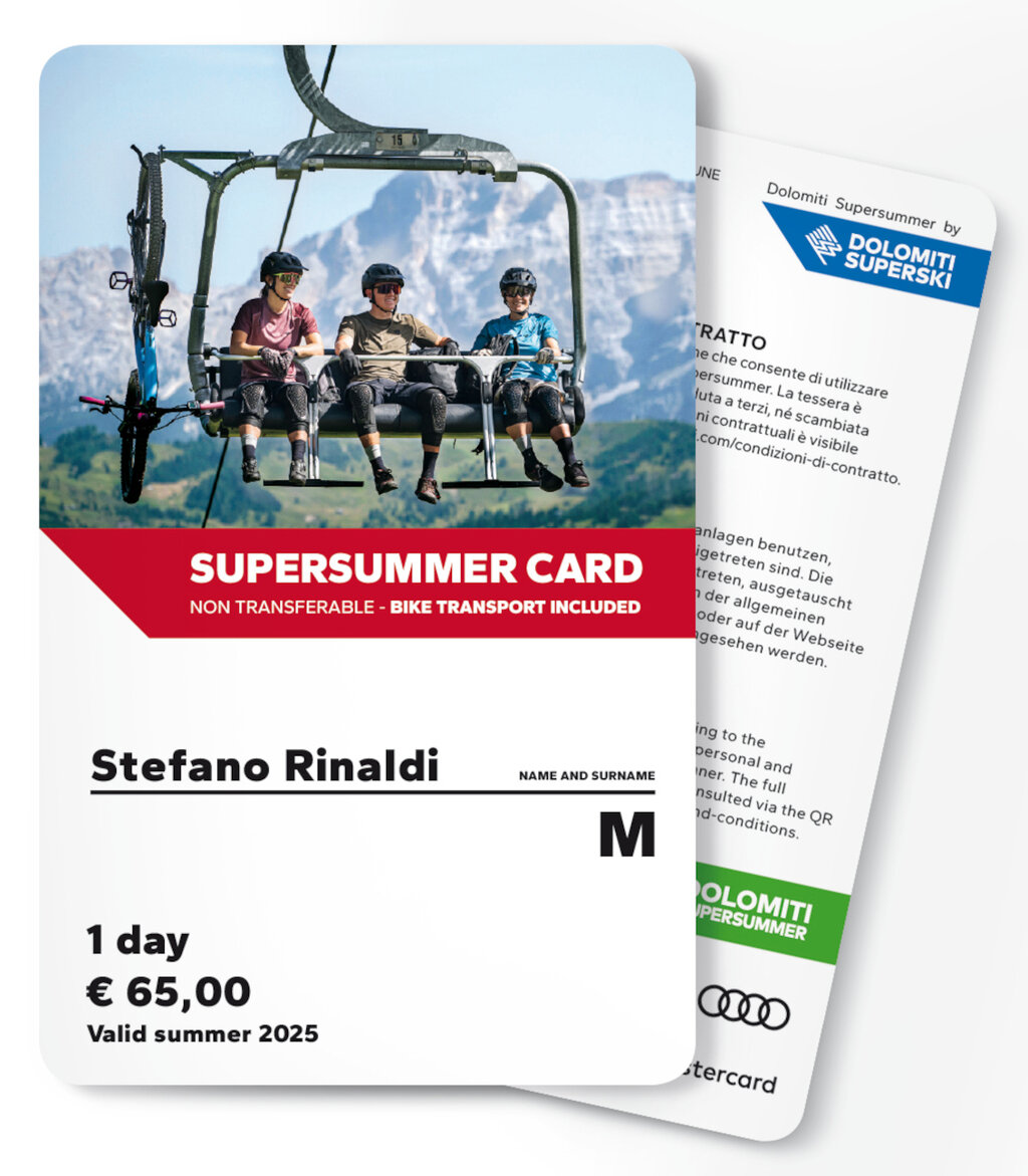 Dolomiti Supersummer Card - 1 day Dolomiti Supersummer Card - 1 day