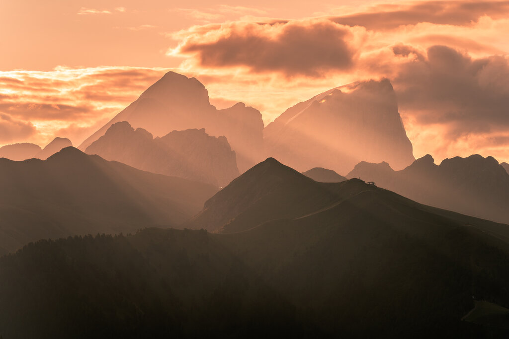 Sfumature di Dolomiti Sfumature di Dolomiti al tramonto in Val di Fassa
